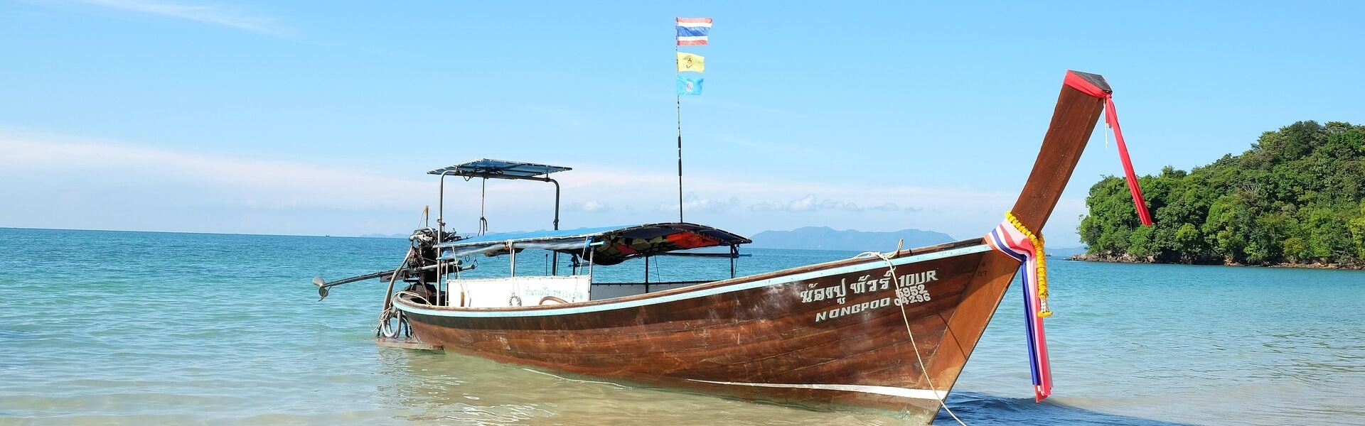 Krabi Beach and Boat Ocean